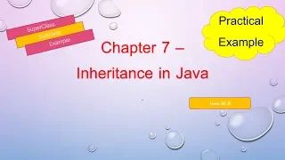 Chapter 7 Inheritance in Java Practical Example