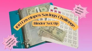 100 Envelope Challenge DIY Binder Set Up