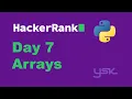 HackerRank 30 Days of Code Day 7 Arrays Solution in Python