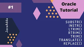 Oracle Tutorial Substr Instr ltrim rtrim trim translate and replace 2020