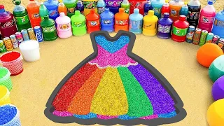 EXPERIMENT SLIME | Tiny Dress From Sprite, Fanta, Mtn Dew, Balloons Coca Cola & Mentos, Slime