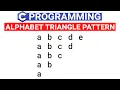 TRICK for Triangle C Pattern C Program to Print Triangle Using Alphabets C Alphabet Triangle