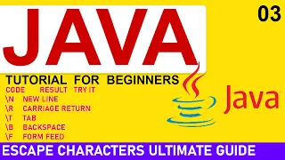 java tutorial Sinhala 3 Java Escape Characters Your Ultimate Guide