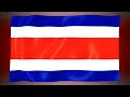 Costa Rica Flag Waving 1 Hour Seamless Loop No Sound