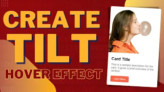 Create Stunning 3D Tilt Hover Effects with VanillaTilt js HTML CSS Step-by-Step Tutorial
