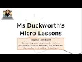 Micro lesson context effect on the reader and author intention