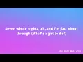 Toni Braxton - Seven Whole Days (Lyrics)