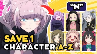 Save 1 ANIME CHARACTER For Each LETTER A Z ANIME GIRLS ANIME QUIZ 