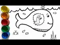 The Story of Jonah and the Whale Drawing Painting for Kids