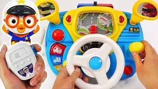 pororo police car toy play drive u0026 catch the bad guy pinkypoptoy
