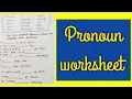 Pronoun worksheet English grammar Pronoun worksheet pronoun p4onoun for senior classes
