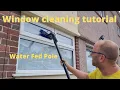 How to clean a window with water fed pole