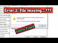 How to Fix Error 2 The system cannot find the file specified COMPUTER MASTER