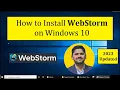How to Install WebStorm on Windows 10 2023 Amit Thinks