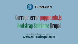 Corregir popper min js en Bootstrap Subtheme Drupal