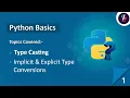 Type Casting in Python Type Conversion in Python Python Tutorial in Hindi