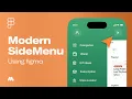 Simple and smart slide menu for mobile app short tutorial using Figma for beginners prototype