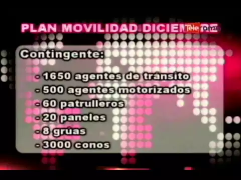 Plan de movilidad para diciembre