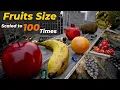 If Fruits Size Increased by 100 Times imaginary Size comparison in city
