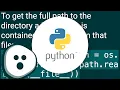 Find the current directory and file s directory