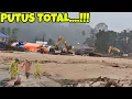PUTUS TOTAL...!!DEBIT AIR MENINGKAT,JALAN TEMPORER HANYUT TERBAWA ARUS,JEMBATAN BAILEY SIAP PAKAI.