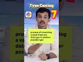 Type Casting in Python explained in telugu