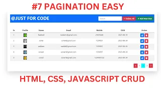 Part-1 PAGINATION PAGINATION IN JAVASCRIPT HTML CSS JS PAGINATION JAVASCRIPT PAGINATION