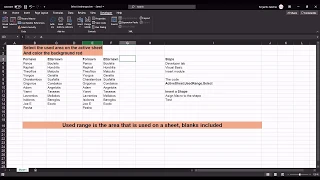 Excel VBA - Select Used Range