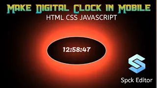 Digital Clock Glowing Effect using HTML Css and JavaScript JavaScript Project Coding in Android