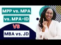 Choose the Right Graduate Degree MPP vs MPA vs MPA-ID vs JD vs MBA vs EMBA