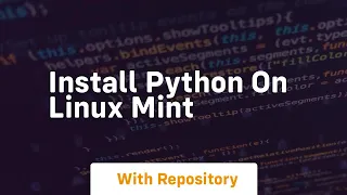 install python on linux mint
