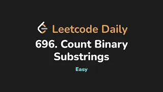 696 Count Binary Substrings Leetcode Daily - Python