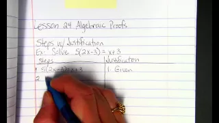 Algebraic Proofs