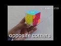 Rubik s cube opposite corners pattern