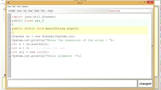 Java program to print the sum of all elements of an array