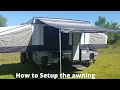 2019 Viking Epic Series 2108ST Pop-Up Folding Trailer Awning setup