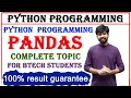 pandas complete topic in python programming btech python programming artificial intelligence