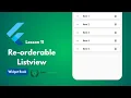 Flutter Reorderable List Example Sort Items Dynamically Episode 11 Spike Academy