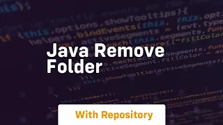 java remove folder