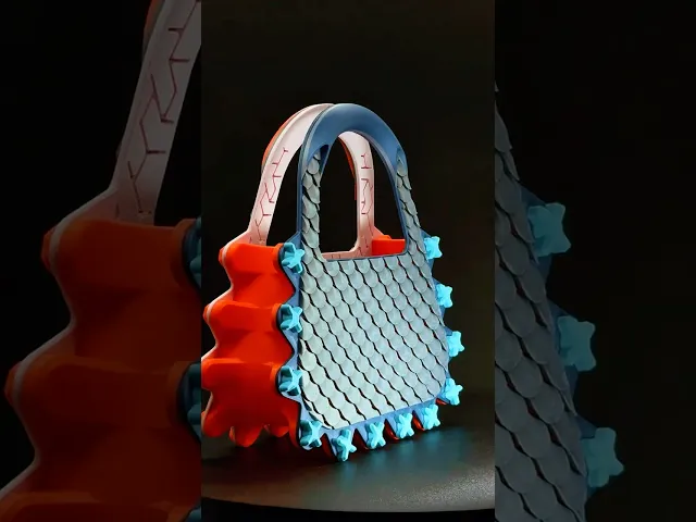 MforS 3D-printed Handbag & Clutch - V2/03 - Scales Pattern video thumbnail