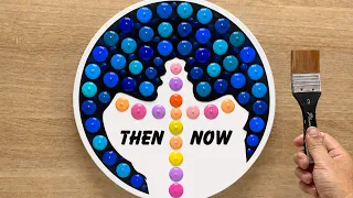 WOW 06 | Then & Now Silhouette Acrylic Painting #shorts #painting