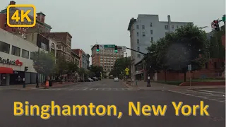 Driving in Downtown Binghamton New York - 4K60fps