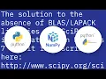 Windows Scipy Install No Resources Found