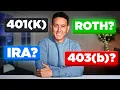 FINANCIAL ADVISOR Explains Retirement Plans for Beginners 401k IRA Roth 403b 2024
