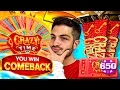 UNREAL HIGH ROLLER CRAZY TIME COMEBACK