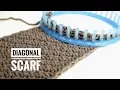 How to Loom Knit a Diagonal Infinity Scarf DIY Tutorial