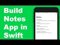 Swift Tutorial Build Notes App in Xcode 11 BEGINNER - Under 20 mins
