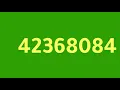 Numbers 42000000 to 43000000