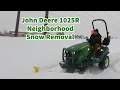 John Deere 1025R Snow Removal in the Neighborhood 2022 and Gator RSX 860M MotoAllianceTech