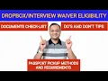 H1B Dropbox Documents Checklist 2023 US Visa Dropbox Appointment US Visa Dropbox Process India